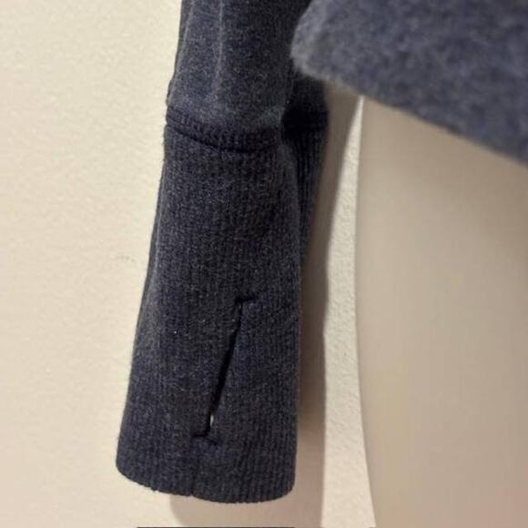 Lululemon Full Zip Vented Scuba Sweatshirt Chambray Heather Navy Womens Size 6 - Picture 10 of 14